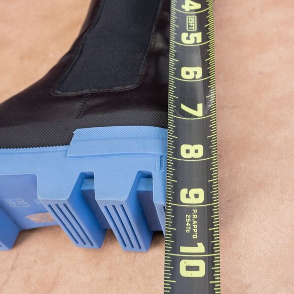 Bibi Lou Women Black Blue Leather Stompy Festival Platform Party Boots 8US EUR38 - Picture 6 of 8